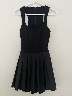 Viori Women's Black Pleated Mini Dress